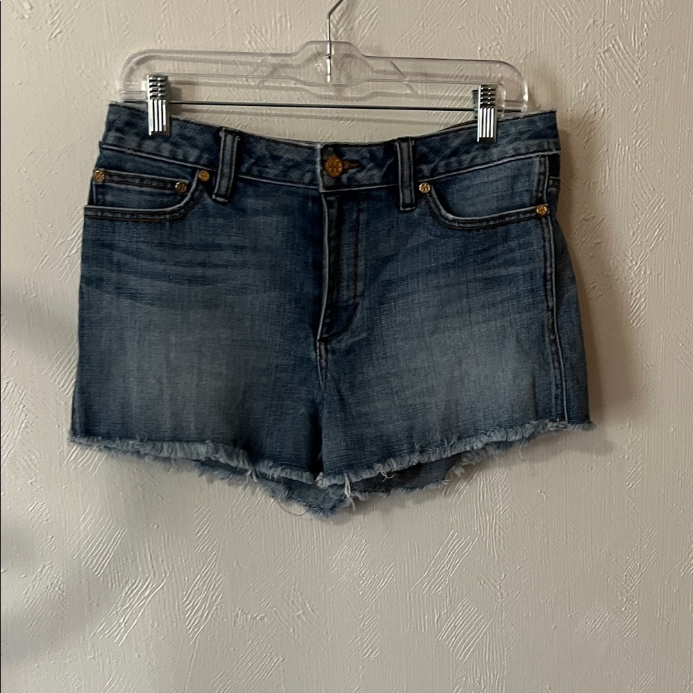 Tory Burch Classic Dark Wash Denim Cutoff Shorts